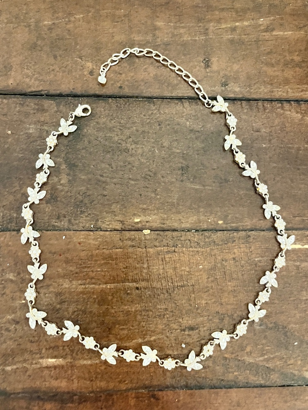 Butterfly and Flower Necklace